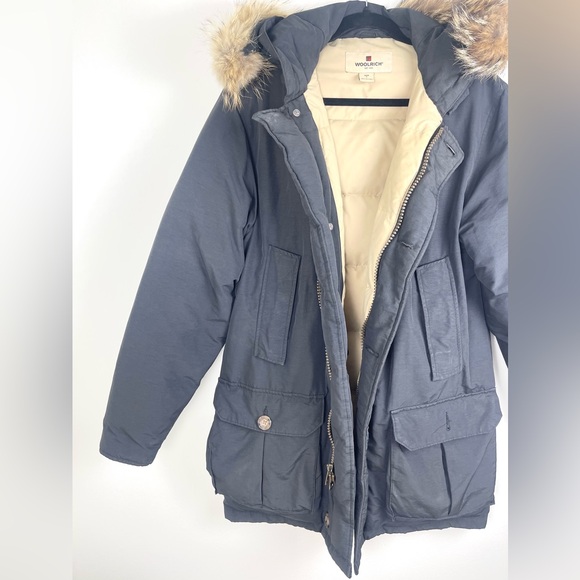 Woolrich Arctic Parka Jacket, Men’s Small, Goose Down Fill, Coyote Fur Hood, GUC - Picture 3 of 16